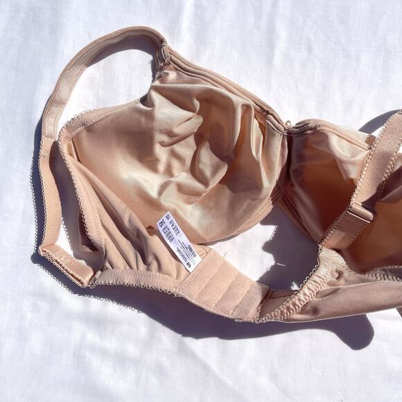 Wacoal Body Suede Bra 34D Beige Full Figure Seamless Underwire 85185 - Picture 3 of 3